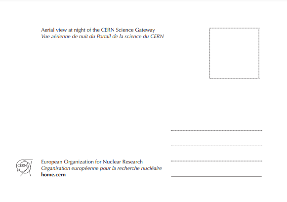 Carte postal vue aérienne de nuit du portail de la science dos