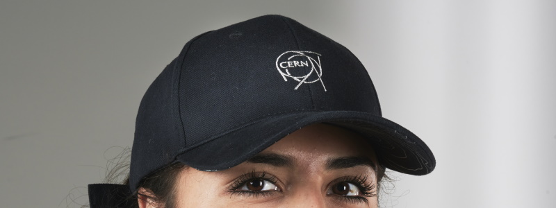 Black cap with embroidered CERN logo