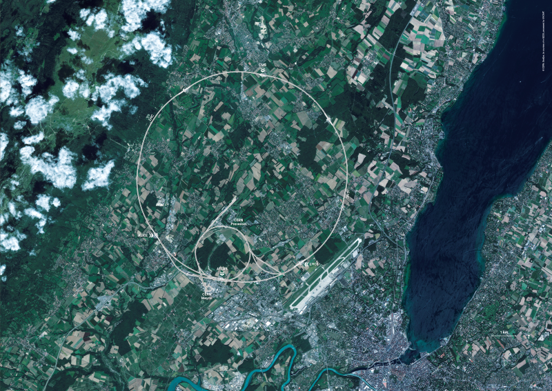 The Large Hadron Collider in the Geneva area