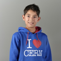 Hoodie bleu "I love CERN"