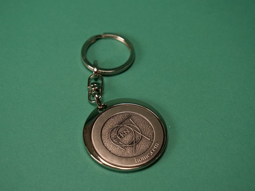 metal round key ring front