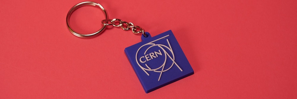 CERN logo key ring