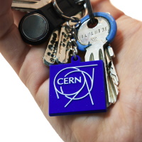 CERN logo key ring front