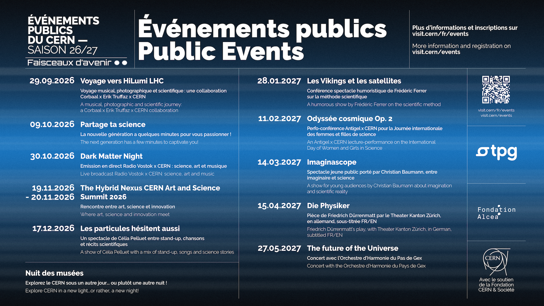 Event season 2026-27 CERN